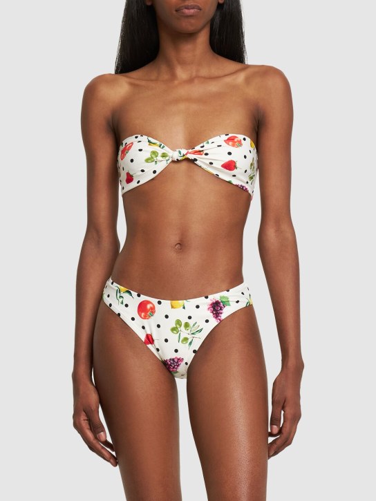 Weworewhat: Top de bikini sin tirantes con lazo