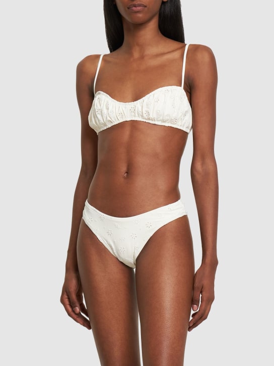 Weworewhat - Haut de bikini ruché à œillets
