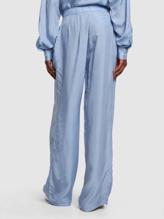 The Frankie Shop: Pantalon plissé en cupro de soie Tansy