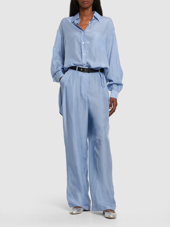 The Frankie Shop - Pantalon plissé en cupro de soie Tansy
