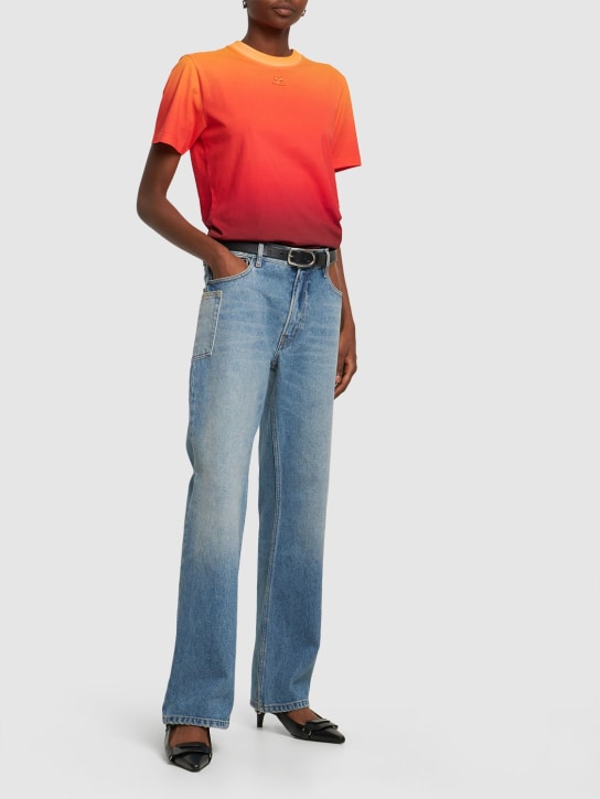 Gauchere - Denimjeans mit Ausschnitt