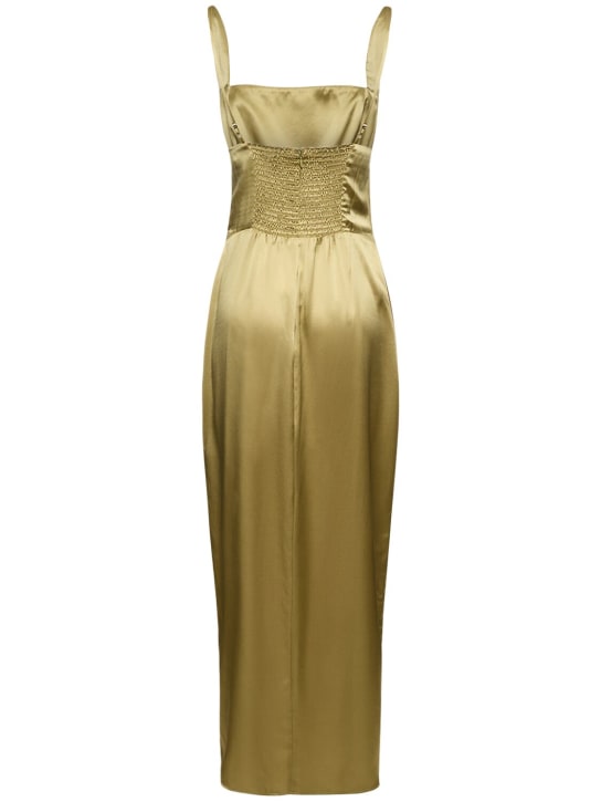 Reformation: Vestido midi de satén de seda