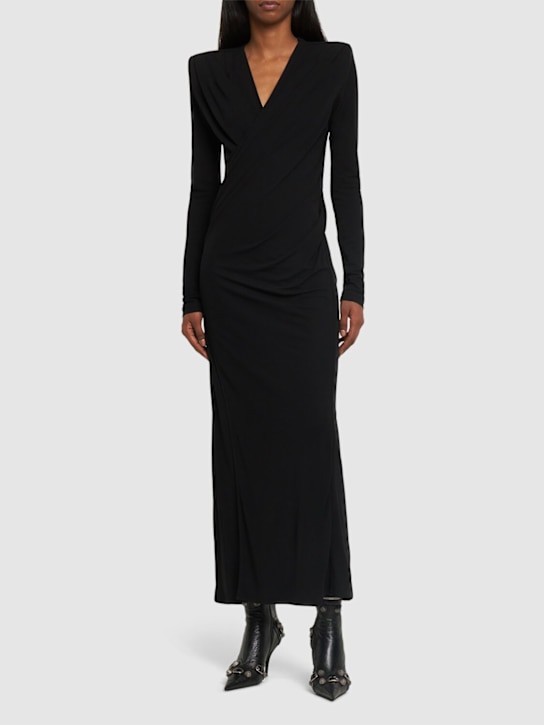 Interior - Robe longue en maille de viscose The Sloan