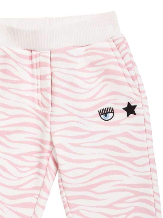 Chiara Ferragni: Pantaloni Logomania in felpa di misto cotone