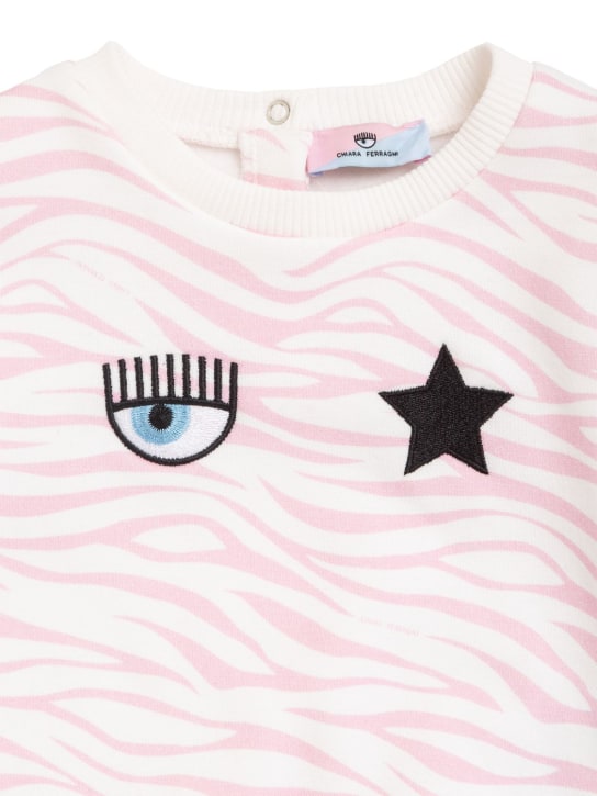 Chiara Ferragni - Embroidered logo cotton blend sweatshirt