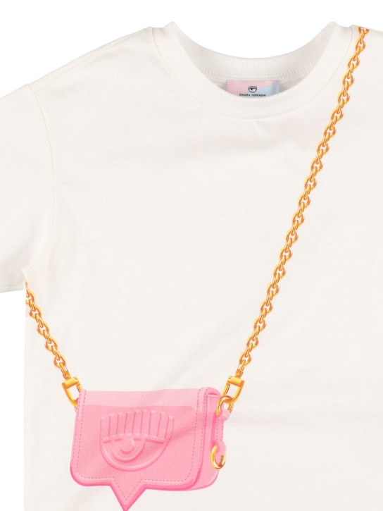 Chiara Ferragni: T-shirt in jersey di cotone con stampa