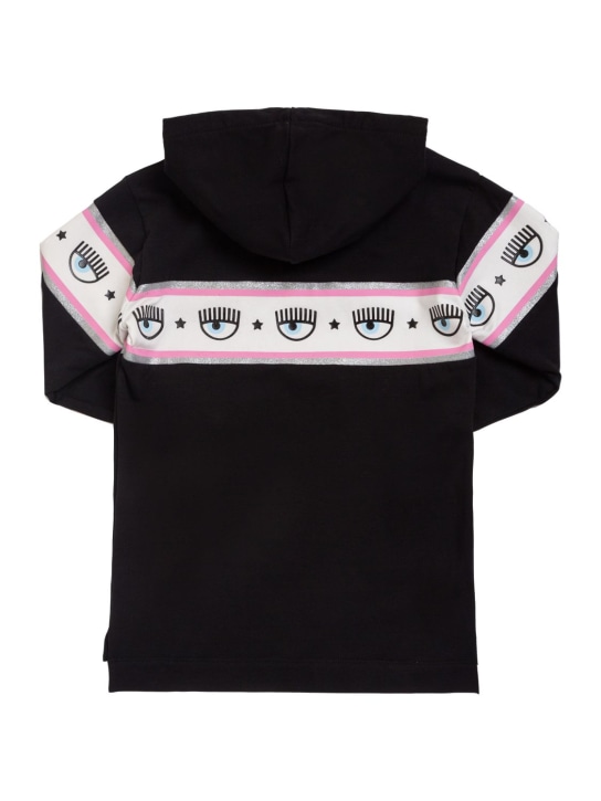 Chiara Ferragni: Logomania print cotton blend sweat dress