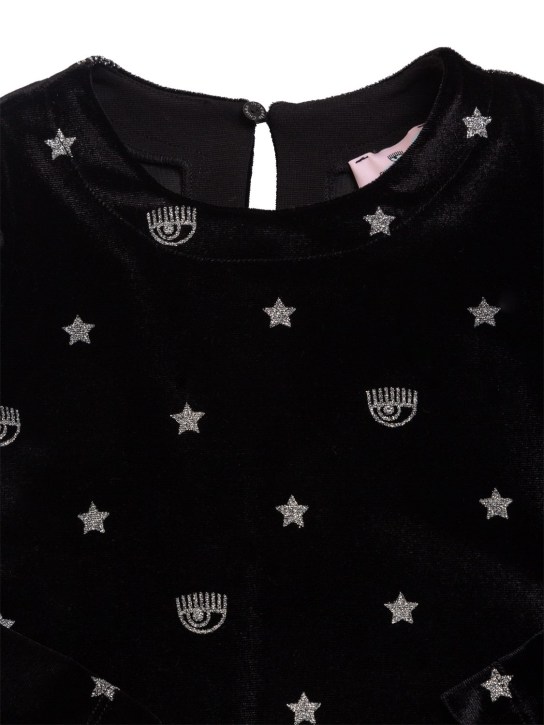 Chiara Ferragni: Glittered chenille logo dress