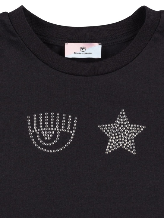 Chiara Ferragni - T-shirt en jersey de coton embelli
