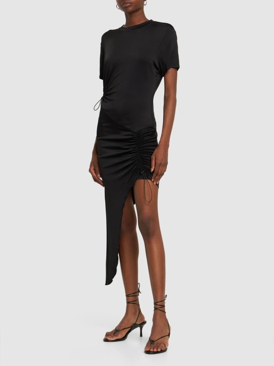Et Ochs - Viscose jersey mini dress w/drawstrings