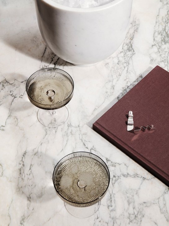Ferm Living - Lot de 2 coupes de champagne Ripple