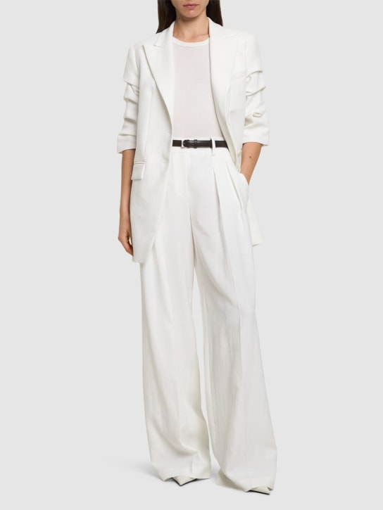 Michael Kors Collection: Mittelhoch geschnittene Hose aus Leinen