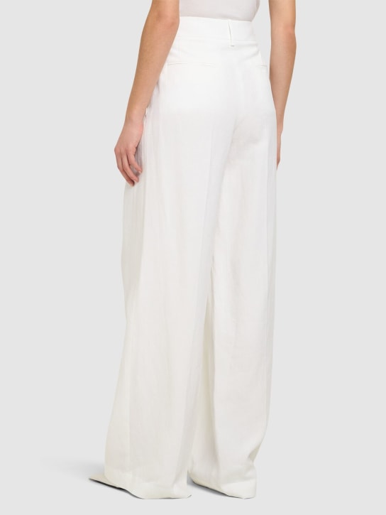 Michael Kors Collection: Mittelhoch geschnittene Hose aus Leinen