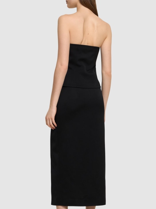 Alessandra Rich: Vestito bustier in lana leggera