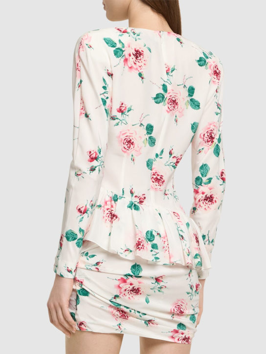 Alessandra Rich: Vestito in seta stampato
