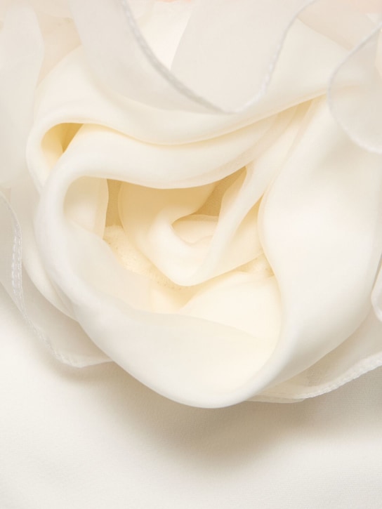 Alessandra Rich: Bustierkleid aus Cady mit Organzarüschen