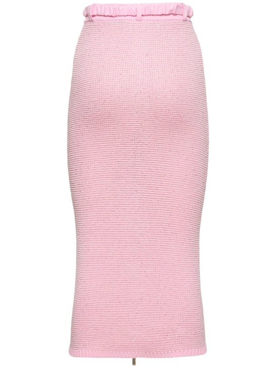 Alessandra Rich: Gonna midi in maglia di misto cotone / paillettes