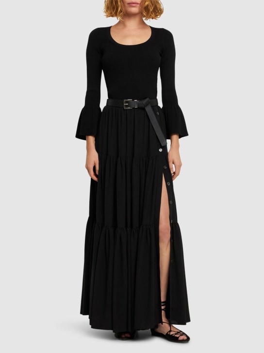 Michael Kors Collection - Jupe en soie crêpe de Chine plissé