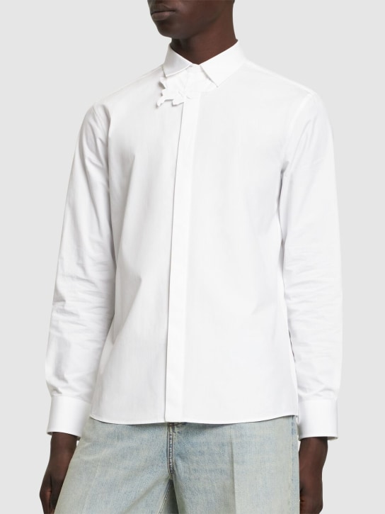 Valentino: Chemise en coton détail fleur
