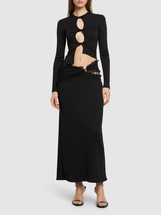 Christopher Esber: Gonna Carina con cutout e tulle