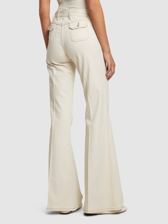 Giambattista Valli: Pantalones anchos de denim de algodón