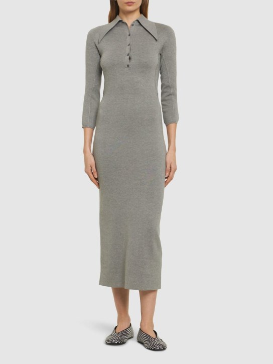 16arlington - Robe polo midi en soie et coton Alerone