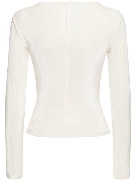 16arlington: Crop top en velours à manches longues Nubria