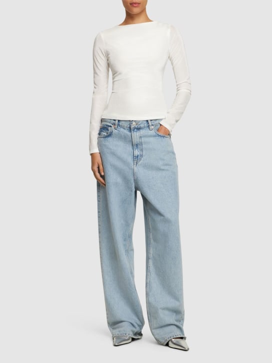 16arlington - Crop top en velours à manches longues Nubria