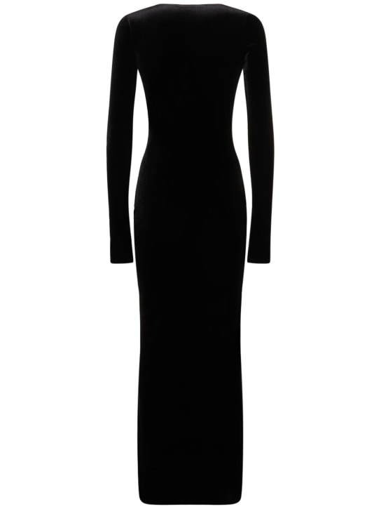 16arlington: Robe midi en velours Solaria