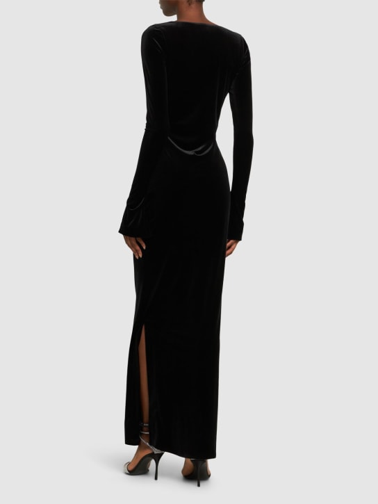 16arlington: Robe midi en velours Solaria