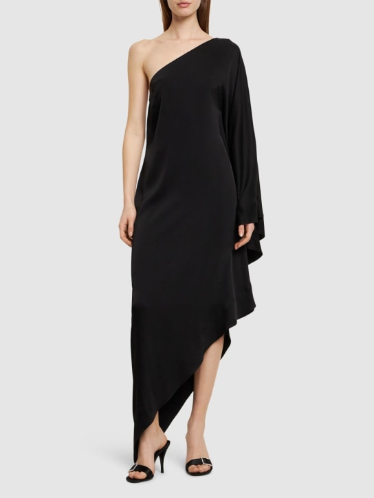 Alexandre Vauthier - One shoulder draped satin long dress