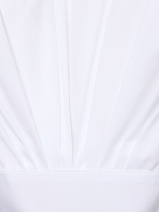 Alexandre Vauthier: Cotton poplin s/s flared midi dress