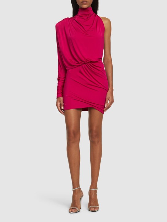 Alexandre Vauthier - Draped jersey one sleeve mini dress