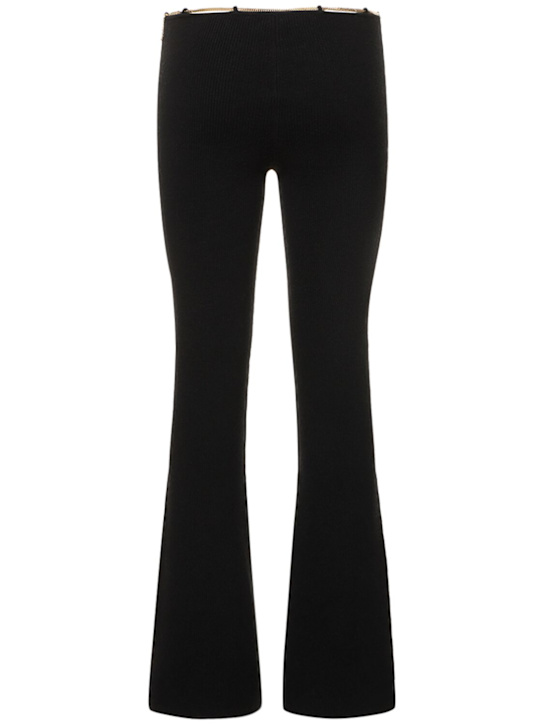 Alexander Wang: Hose aus Wollmischgewebe mit  Logo-Kette