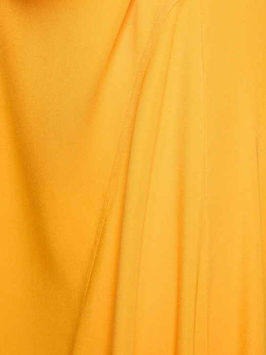 Jil Sander: Robe longue évasée en cady de viscose mélangée
