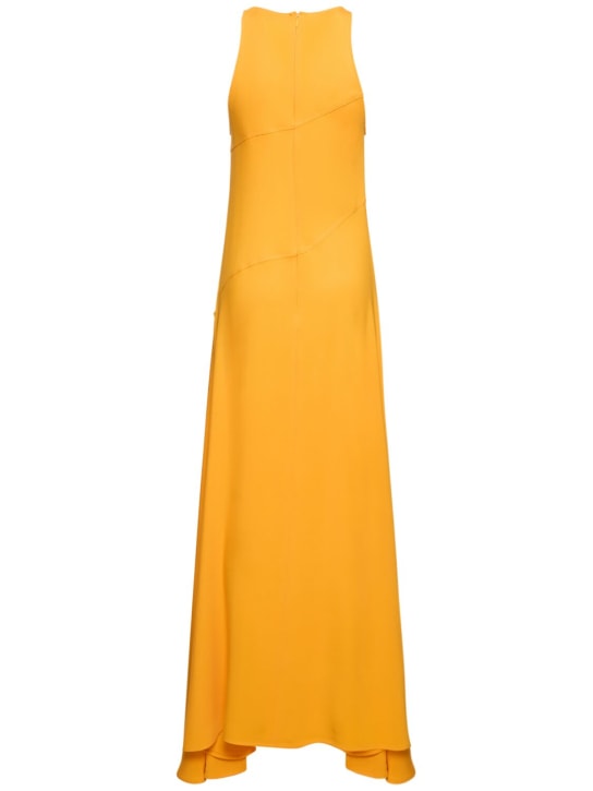 Jil Sander: Robe longue évasée en cady de viscose mélangée