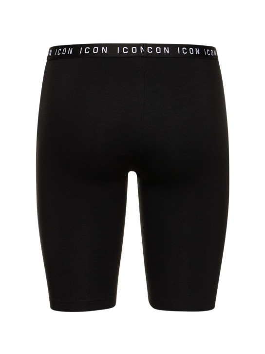 Dsquared2: Radlershorts aus Jesey und Mesh „Icon“