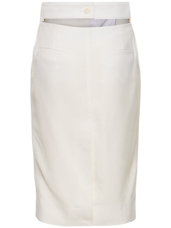 Jacquemus: Falda midi de viscosa