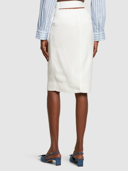 Jacquemus: Falda midi de viscosa
