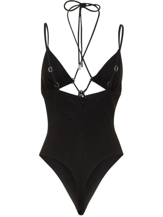 Area: Embellished star cutout bodysuit