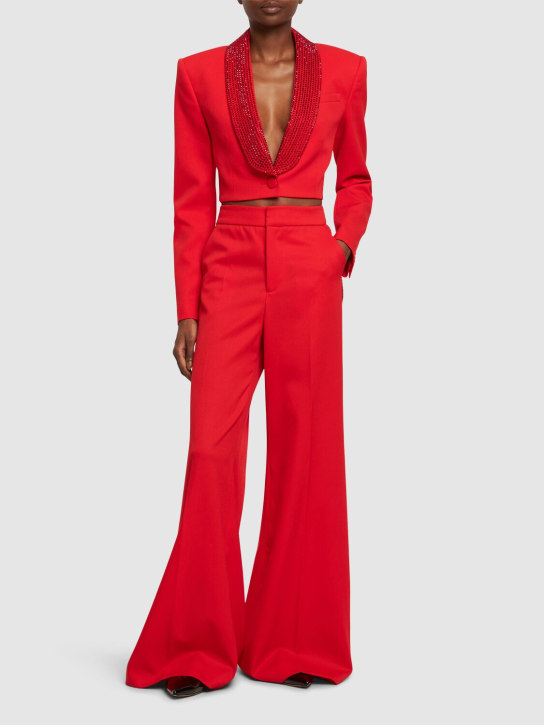Area - Pantalon en laine embellie