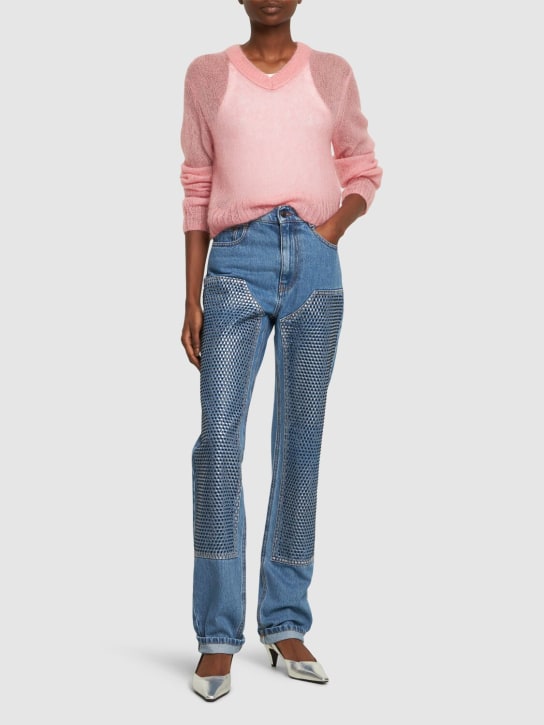 Area: Jeans dritti con decorazioni