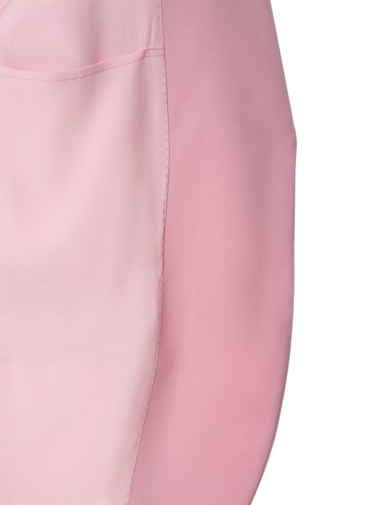 Versace: Veste en laine stretch à boutonnage simple