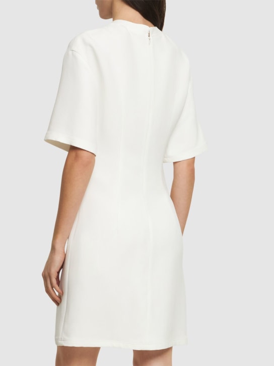 Valentino: Short sleeve crepe mini dress