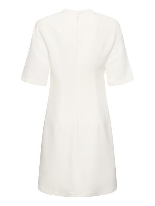 Valentino: Short sleeve crepe mini dress