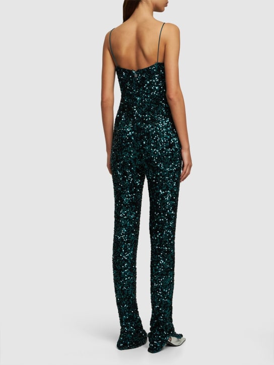 Rotate: Pailletten-Jumpsuit
