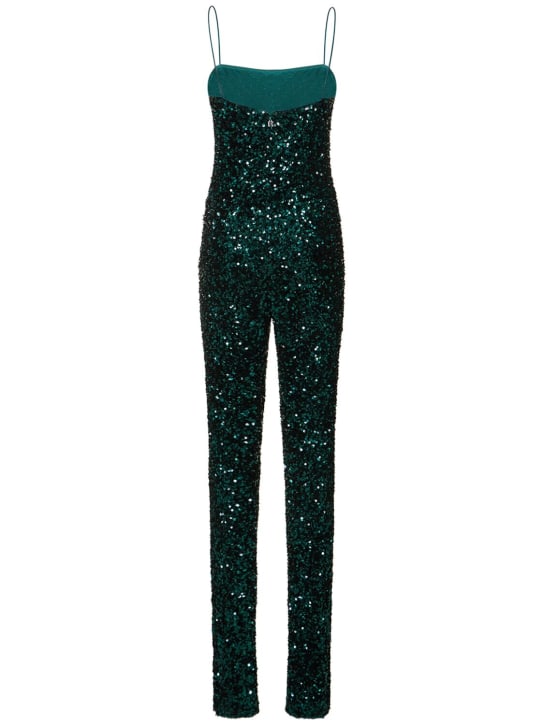 Rotate: Pailletten-Jumpsuit