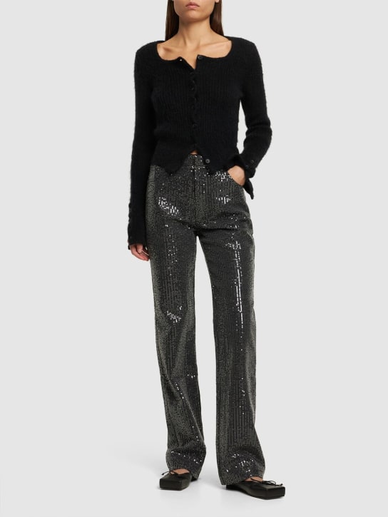 Rotate: Sequined twill pants