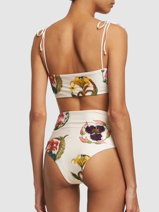 Agua By Agua Bendita: Bas de bikini imprimé Magenta Marina