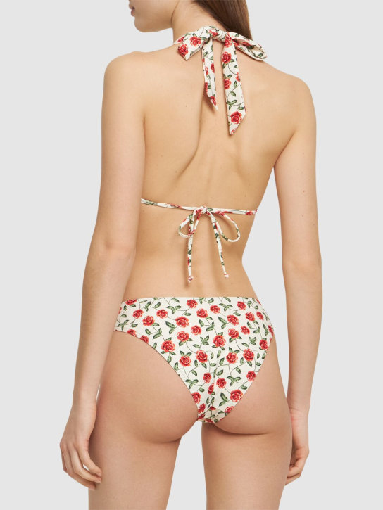 Weworewhat: Rose printed scoop bikini bottoms